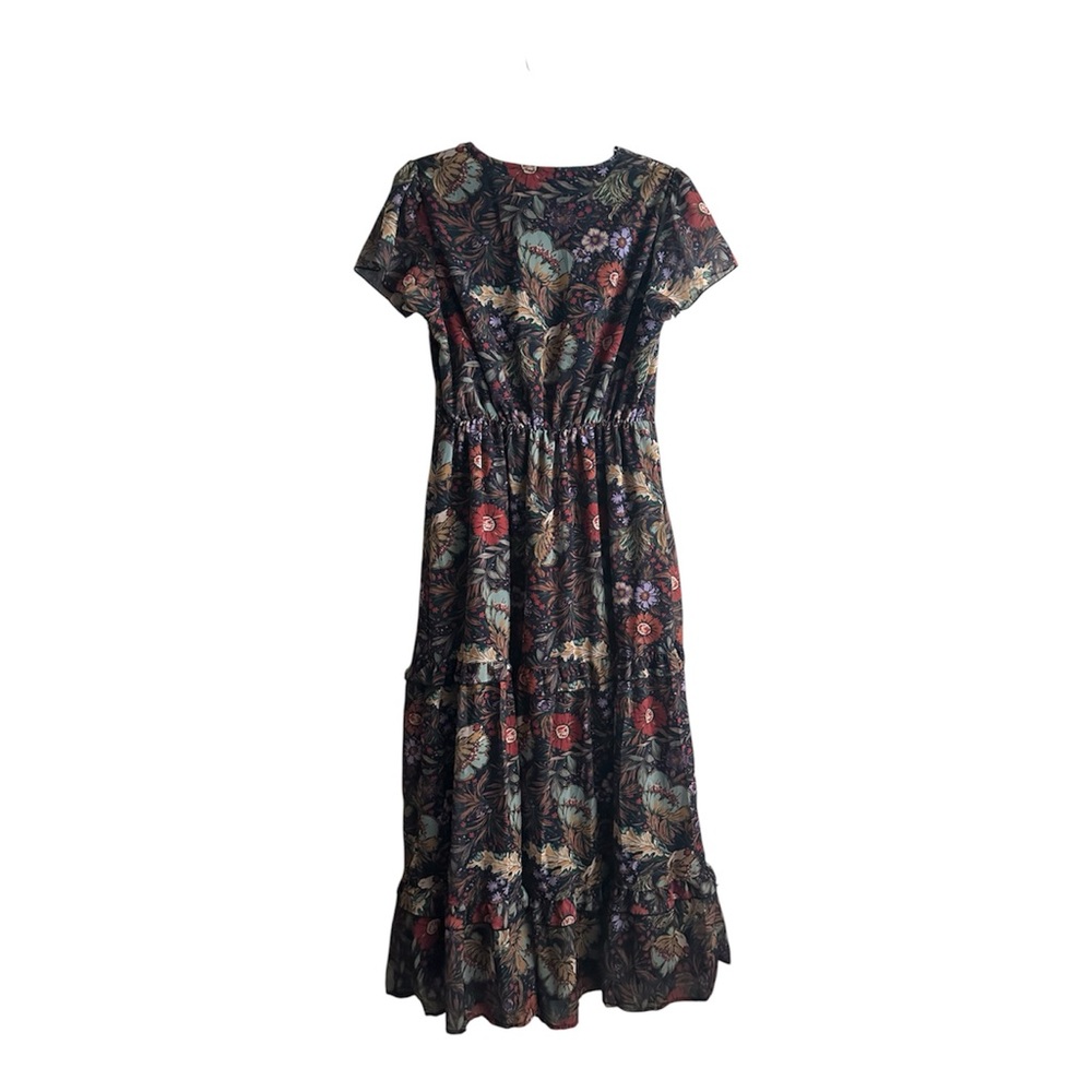 PinkBlush Floral Boho Deep V-Neck Maxi Dress Size Medium 6/8 - Picture 6 of 6